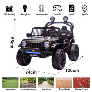 12V kích thước lớn của trẻ em pin-Powered xe 2 chỗ điện cưỡi xe với điều khiển từ xa - Product Image 2