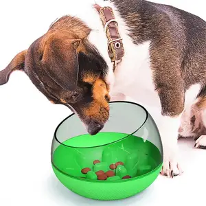 Melhor Design Espaço Cápsula Pet Shake Food Bowl Evitar Derramamento Comida Dog Bowl