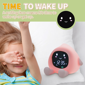 Tùy chỉnh màu sắc mặt trời mọc hoàng hôn mô phỏng ánh sáng ban đêm âm thanh tự nhiên bảng đồng hồ Mô tả đồng hồ báo thức cho trẻ em giảng dạy bàn - Product Image 4