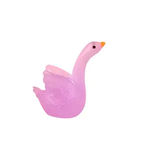 8 màu Swan-Glow-in-The dark Búp bê mặt dây chuyền rêu trang trí cảnh quan quá trình nhựa