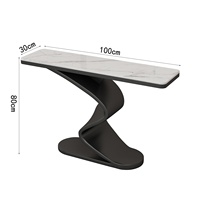 Table de porche multifonctionnelle en ardoise, style moderne minimaliste haut de gamme, pour hall d'entrée et salon