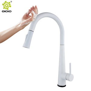 304 in Acciaio Inox di colore bianco Miscelatore Automatico Tirare verso il basso del Sensore di tocco <span class=keywords><strong>cucina</strong></span> lavello <span class=keywords><strong>Rubinetti</strong></span> rubinetto - Product Image 2