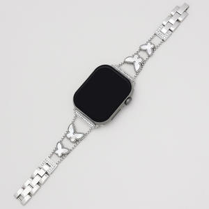 <span class=keywords><strong>Bracelet</strong></span> en acier inoxydable <span class=keywords><strong>ultra</strong></span>-luxueux <span class=keywords><strong>compatible</strong></span> avec la nouvelle <span class=keywords><strong>Apple</strong></span> <span class=keywords><strong>Watch</strong></span> Series 10, design de fermoir papillon respirant - Product Image 6