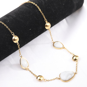 Collier pendentif goutte d'eau en résine, serti de pierres bleues et blanches, bijou de mode pour soirée, origine Zhejiang - Product Image 4