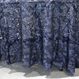 By230022 Evenementen Koninklijke Marineblauwe Jacquard Ronde Tafelkleed Bruiloft Tafelkleden Fancy Tafelkleden Voor Bruiloft Eettafel - Product Image 5