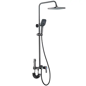 Panneau de douche ensemble de douche en cuivre robinet mélangeur eau chaude et froide système de douche thermostatique pour salle de bain