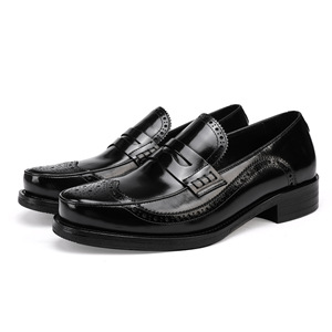 Zapatos Oxford de Cuero Genuino Cuadrados para Hombre, Hechos a Medida de Alta Gama, Modernos, Antideslizantes, Desodorantes, Adecuados para Uso Casual - Product Image 1