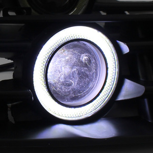 Volkswagen Polo 2001-2005 White Led Angel Eye Fog <b>Light</b> <b>Projector</b> Lens With Grille Kit Lower Mesh Set - Product Image 1