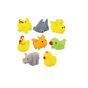 声音漂浮鸭子教育礼品婴儿沐浴声音玩具儿童婴儿吱吱淋浴游泳池迷你沐浴玩具动物/