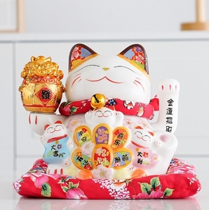 Pin Lớn Chỉ Cho 7 Inch Trung Quốc Món Quà Gốm Tài May Mắn Mèo <span class=keywords><strong>Maneki</strong></span> <span class=keywords><strong>Neko</strong></span> Cho Doanh Nghiệp Mở Công Ty Trang Trí Nội Thất - Product Image 4