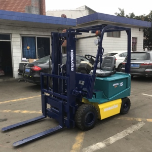 Chariot élévateur Komatsu d'occasion de 1,5 tonne en bon état avec batterie au plomb-acide 48V, électrique, puissant, longue durée de vie de la batterie - Product Image 5