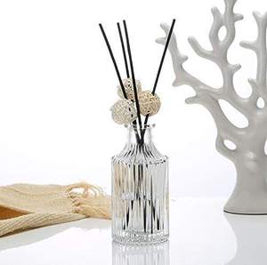 Trong Suốt Sọc Thủy Tinh Khuếch Tán Chai 250Ml <span class=keywords><strong>8.5Oz</strong></span> Khuếch Tán Chai Nước Hoa Thông Tư Hương Liệu Chai Với Sợi Rod - Product Image 5