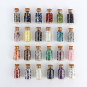 Botella de Cristal Personalizada con Cristales Naturales de Cuarzo, Piedras Sueltas, Cristales Curativos - Product Image 1
