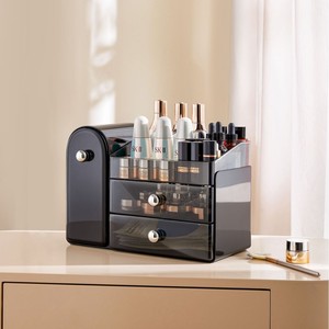 Cosmetic Storage Box With Drawers Moonlight White Athens Black Makeup Organizer For Skincare And Brushes - Product Image 3