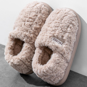 Pantofole <span class=keywords><strong>da</strong></span> <span class=keywords><strong>Donna</strong></span> in Finta Pelliccia Ultra Morbida di Alta Qualità, Comode con Suola Spessa in EVA, Scarpe Invernali <span class=keywords><strong>da</strong></span> Casa - Product Image 4