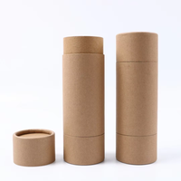 Tubes de baume à lèvres en papier kraft brun écologiques personnalisés, faits à la main, recyclables, biodégradables, emballage de haute qualité avec estampage à chaud