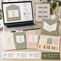 Ensemble d'invitations d'anniversaire personnalisées en papier coton avec doublure, faible MOQ, impression numérique, luxe pour la maison