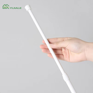 Yijiale Thanh treo rèm nhà tắm bằng kim loại 40-70cm Thanh treo rèm góc nhà tắm có thể thu gọn Thanh treo rèm không đục lỗ - Product Image 3