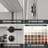 Porte de chambre d'hôtel de luxe avec cadre, style Shaker, portes intérieures en placage de bouleau, certifiées ENF CE, qualité E1