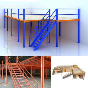 Çelik Ara Katmanlı Korozyon Önleyici Çatı Katı Paleti Ağır Hizmet Tipi Ayarlanabilir Katmanlı Depo İstifleme Raf Sistemi - Product Image 3