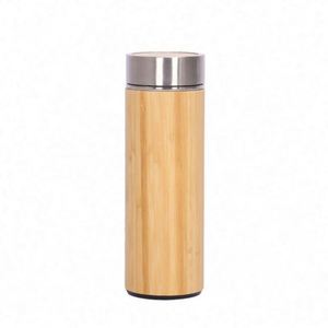 Tasse thermos en bambou et acier inoxydable, tasse d'extérieur, logo personnalisé - Product Image 1