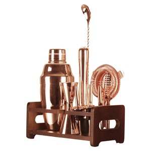 Juego <span class=keywords><strong>de</strong></span> Coctelera <span class=keywords><strong>de</strong></span> Acero Inoxidable 304 con Marco <span class=keywords><strong>de</strong></span> Madera, 10 Piezas, Diseño Americano Clásico, <span class=keywords><strong>Utensilios</strong></span> <span class=keywords><strong>de</strong></span> Bar Duraderos y Ecológicos para el Hogar - Product Image 2