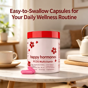 Capsules multivitaminées Happy Hormones PCOS 30 unités avec Myo-Inositol D-<span class=keywords><strong>Chiro</strong></span> Oméga 3, complément OEM pour le cycle ovarien - Product Image 3