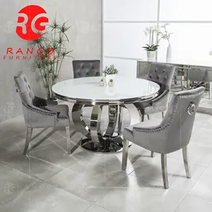 RG01 tavolo da pranzo grigio chiaro sedie tavolo e sedie in vendita tavolo da pranzo con piano in marmo uk