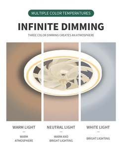 Интеллектуальный потолочный вентилятор с дистанционным управлением светодиодный вентилятор для гостиной спальни современный и простой домашний Ресторан - Product Image 6