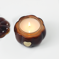 Einzigartige Glas-Kürbisförmige Kerzen mit Anpassbaren Etiketten Duftkerzen für Heimdekoration Aromatherapie.