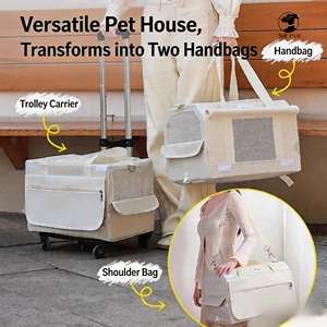 Sac à dos portable et écologique pour <span class=keywords><strong>chien</strong></span> et chat avec fermeture éclair, en nylon solide, pliable, capacité 15 kg, pour les voyages avec animaux de compagnie, personnalisable - Product Image 4