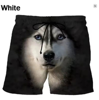 Nouveaux shorts d'été pour hommes à imprimé 3D visage d'animal amusant, motifs chien et éléphant, maillots de bain, shorts de plage pour les vacances