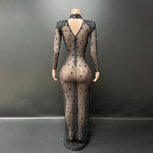 NOVANCE Y2479 Produtos Mais Vendidos 2022 Vestidos de Noiva Vermelhos Sexy com Fenda Alta e Brilho de Diamante para Festas - Product Image 3