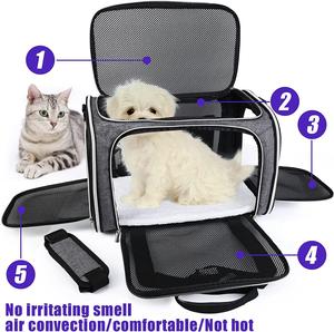 Pet seyahat taşıyıcısı, kedi taşıyıcılar köpek taşıyıcı küçük orta kediler köpekler yavru, havayolu onaylı küçük köpek taşıyıcı yumuşak taraflı - Product Image 2