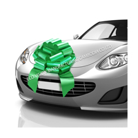 Nouveauté : Nœuds de voiture verts multicolores sur mesure, vente en gros directe usine, pour décoration de portière de voiture avec cordon de tirage