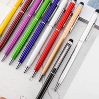 Stylo tactile en alliage d'aluminium, 10 pièces, stylo publicitaire personnalisé, stylet de boule métallique avec Logo personnalisé