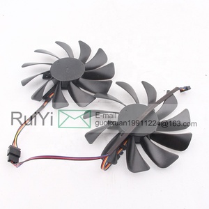 Nouveau XFX 24V 48V DC12V 0.45A EC AC 95X95X35MM 9CM 9535XFX RX580/590 /Vega 56/64 Black Wolf carte graphique CF1010U12S ventilateur de refroidissement - Product Image 3