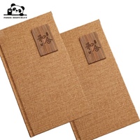 Couverture de menu en carton personnalisée avec impression personnalisée pour restaurant rustique, nourriture et boissons, avec plaque en bois