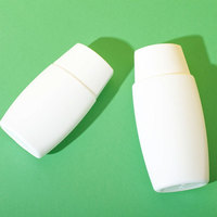 Flacon ovale compressible en PEHD de 30 ml, 30 g, pour écran solaire, emballage cosmétique format voyage avec bouchon à vis