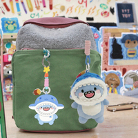 Vente en gros de porte-clés en peluche FatShark de 12 cm, mignons, de haute qualité japonaise, personnalisés, en coton, pour sacs d'école, jouets en forme d'animaux en peluche