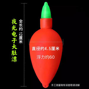 Flotador Electrónico Verde de 12 cm y 60 g de Flotabilidad para Pesca en el Mar, Caña de Lanzamiento, Carpa Cabeza Grande, Carpa Plateada - Product Image 1