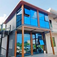 Maison de luxe à deux étages, 4 à 5 chambres, grande maison préfabriquée de 40 pieds, maison conteneur personnalisée en kit