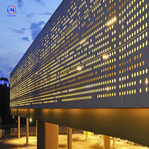 Maille métallique perforée en acier galvanisé, trous ronds, résistante à la corrosion, service de soudage et de pliage, utilisation en construction - Product Image 6