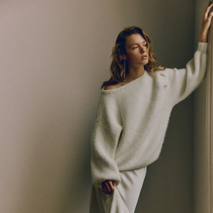 Suéter de Punto Holgado y Cálido para Mujer, Estilo Casual, de Lana, Suave y Acogedor, de Manga Larga, Moda de Invierno, OEM ODM - Product Image 3