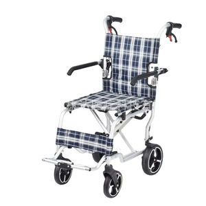 Silla de ruedas manual Shunkangda de 45 cm, blanca, ligera, plegable, para personas mayores y discapacitadas, con bolsillos de almacenamiento. - Product Image 2