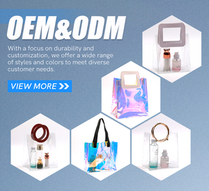 Túi tote mua sắm bằng nhựa <span class=keywords><strong>PP</strong></span>, bao bì quà tặng và kẹo cưới sang trọng, trong suốt, làm từ nhựa PVC, in logo tùy chỉnh, giá cả cạnh tranh - Product Image 4