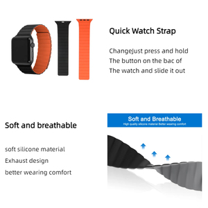 Bracelet de montre magnétique en silicone de qualité supérieure 20mm 22mm pour montre spéciale Samsung <span class=keywords><strong>Galaxy</strong></span> Garmin-Bracelet sport étanche à dégagement rapide - Product Image 4