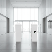 Système de contrôle d'accès à charnière ODM/OEM pour salle de sport avec reconnaissance faciale biométrique, lecteurs RFID/QR/empreintes digitales/cartes IC en acier inoxydable