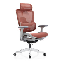 Chaise de bureau ergonomique moderne et confortable à dossier haut en maille, pivotante et réglable, idéale pour salle de réunion, bureau de direction ou de travail, directement de l'usine.