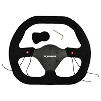 Volante de Carreras de 350 mm Tipo D, de Gamuza Plana, Compatible con PC, para Autos Deportivos, Simulador de Carreras con Cable para Smart TV